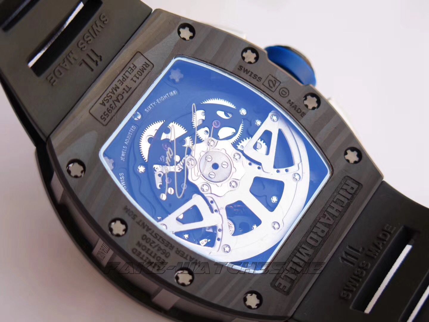 Richard Mille RM011 Felipe Massa Chronograph KV Forged Carbon Skeleton Dial